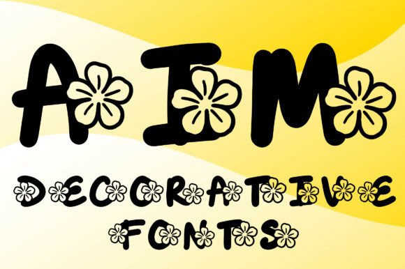 Aim Typeface: A Floral Font for Crafters