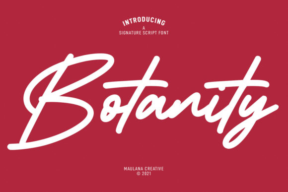 Botanity Signature Font for Crafters