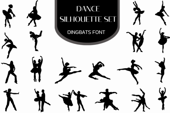 Dance Silhouette Set: A Font for Makers