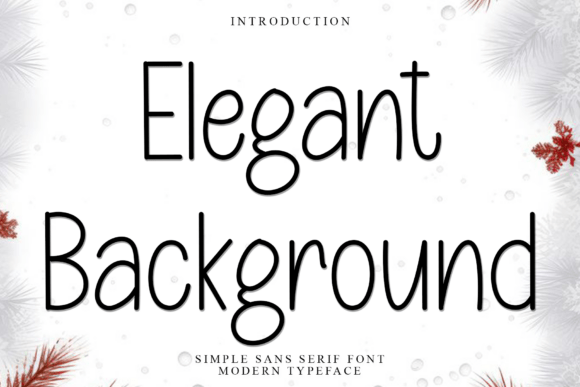 Elegant Background: A Distinctive Sans Serif Font for Editorial Design