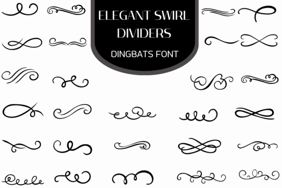 Elegant Swirl Dividers Font for Marketers