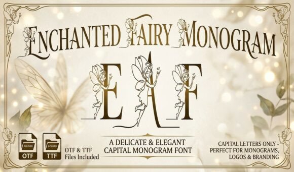 Enchanted Fairy Monogram Font for Branding
