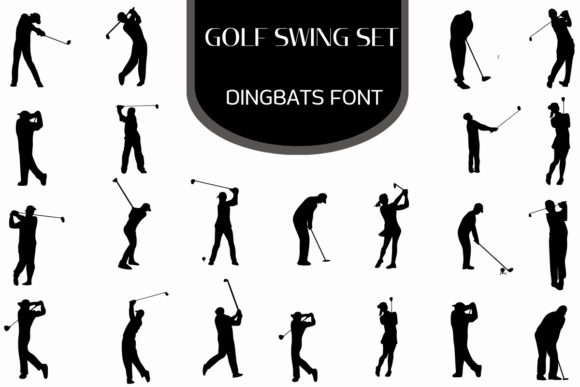 Golf Swing Set: A Playful Dingbats Font for Web Design