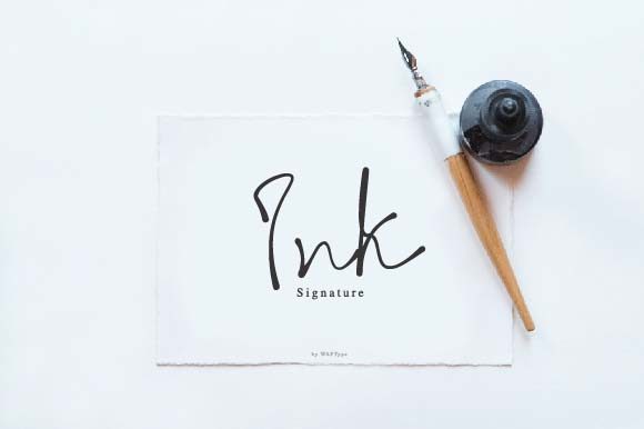 Ink Signature Font for Authentic Branding