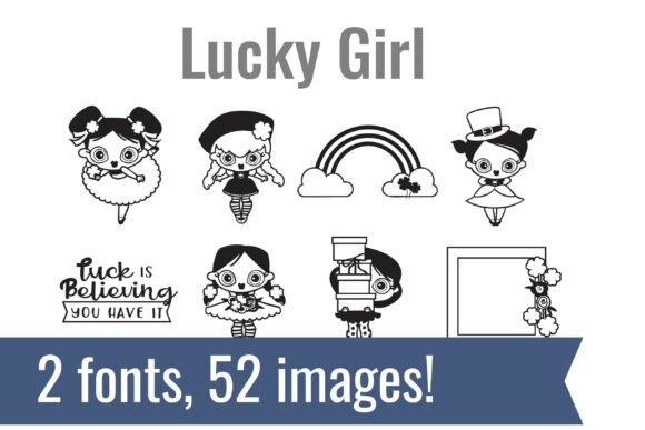 Lucky Girl Dingbats: A Playful Font for Branding