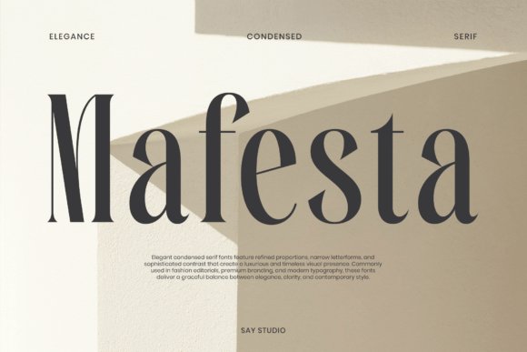 Mafesta Typeface: Elegant Serif for Handmade Brands