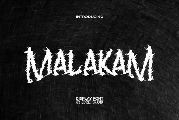Malakam Font: A Bold Horror Display Typeface