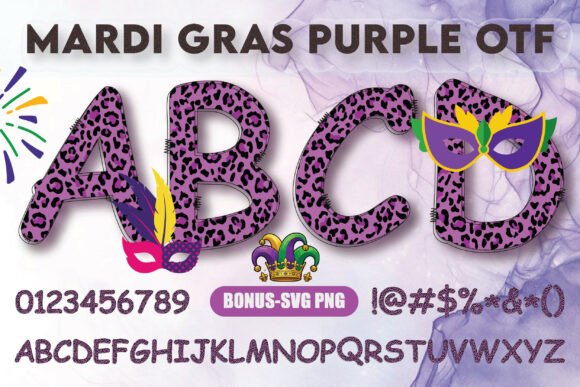 Mardi Gras Purple Font for Editorial Design