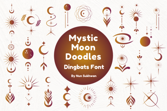Mystic Moon Doodles Font for Branding