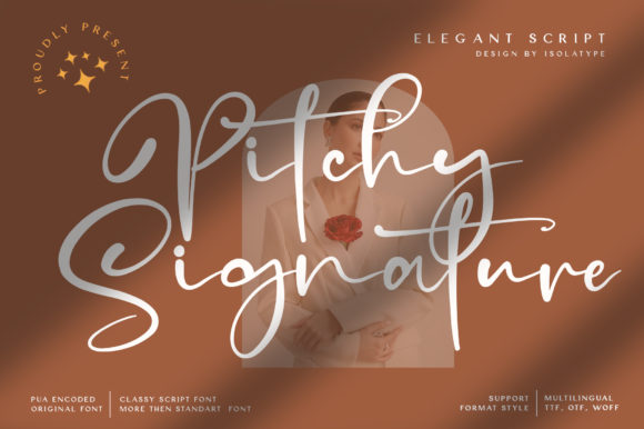 Pitchy Signature: A Refined Script Typeface for Editorial Design