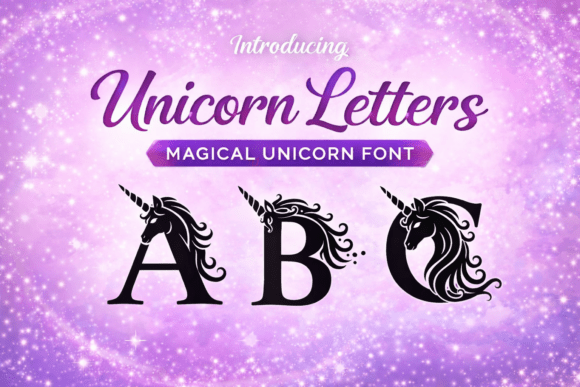 Unicorn Letters: A Magical Decorative Font for Campaigns